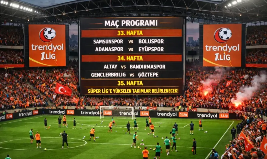 Trendyol 1. Lig 33-35. Hafta Programı Duyuruldu!